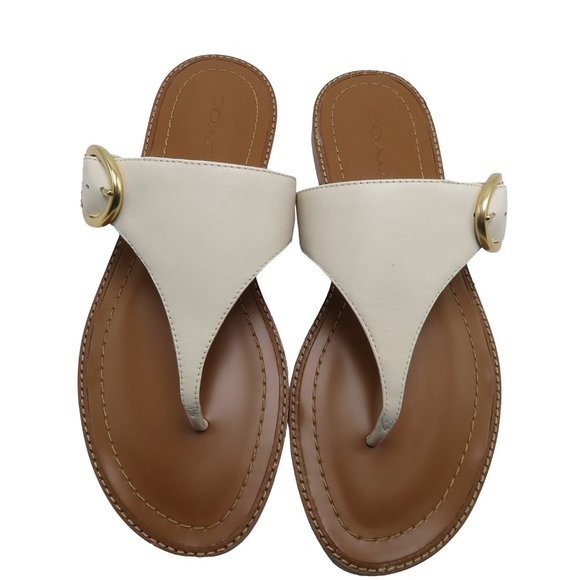 COACH Women's LESLI Leather Sandal size: 8 - Picture 4 of 5